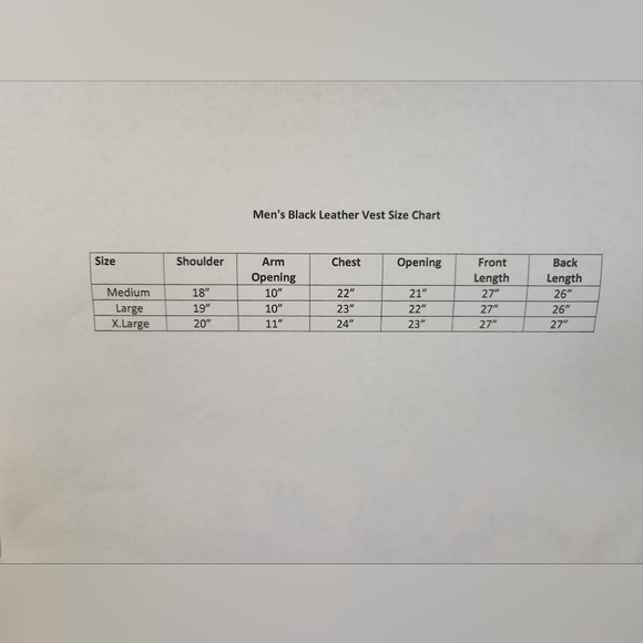 Men's Black Leather Vest - Picture 6 of 6